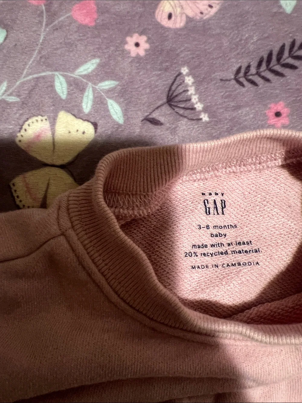 GAP Pink Kids Sweatshirt with 'G' Patch and Teddy Detail